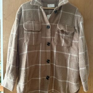 Z Supply Brown Plaid Jacket